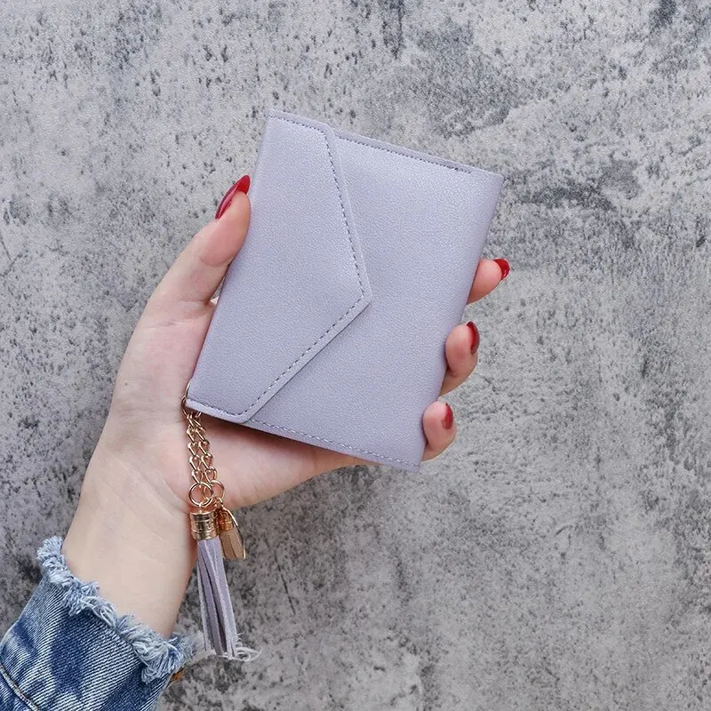 2024 nuova borsa femminile lunga e corta carina Mini borsa con frange portafoglio Multi-card per studenti