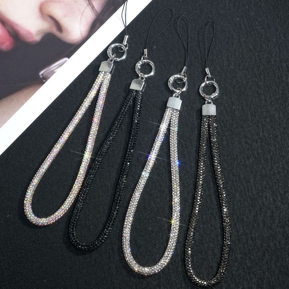 Flashy Fashion Glitzer Strass Telefon Lanyard Diamant Kristall Telefon Handgelenk Riemen Schlüsselanhänger Hängen Anti-verloren Seil