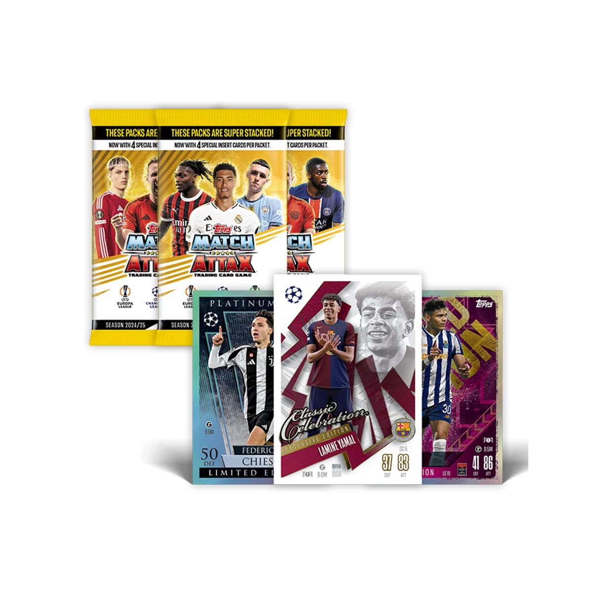 Panini 2024-25 ฟุตบอลการ์ดดาว TOPPS MATCH ATTAX ยุโรปแชมป์ฟุตบอล Star Collection กล่องการ์ดแฟนของขวัญวันเกิด