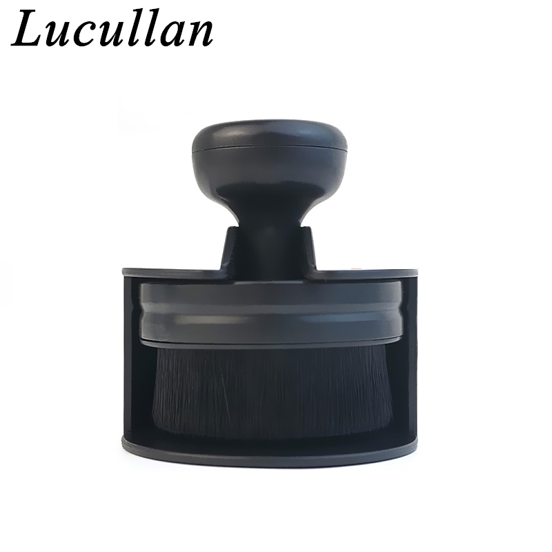 Lucullan Ergonomics Cepillo de mango redondo con estantes de almacenamiento para limpieza de interiores de automóviles Apósito de neumáticos