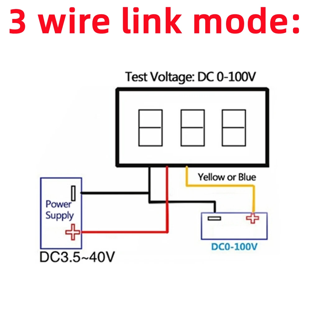 0.28 นิ้ว DC LED Digital Voltmeter 0-100V แรงดันไฟฟ้าอัตโนมัติรถมือถือเครื่องทดสอบแรงดันไฟฟ้าเครื่องตรวจจับ 12V สีแดงสีเขียวสีฟ้าสีเหลือง