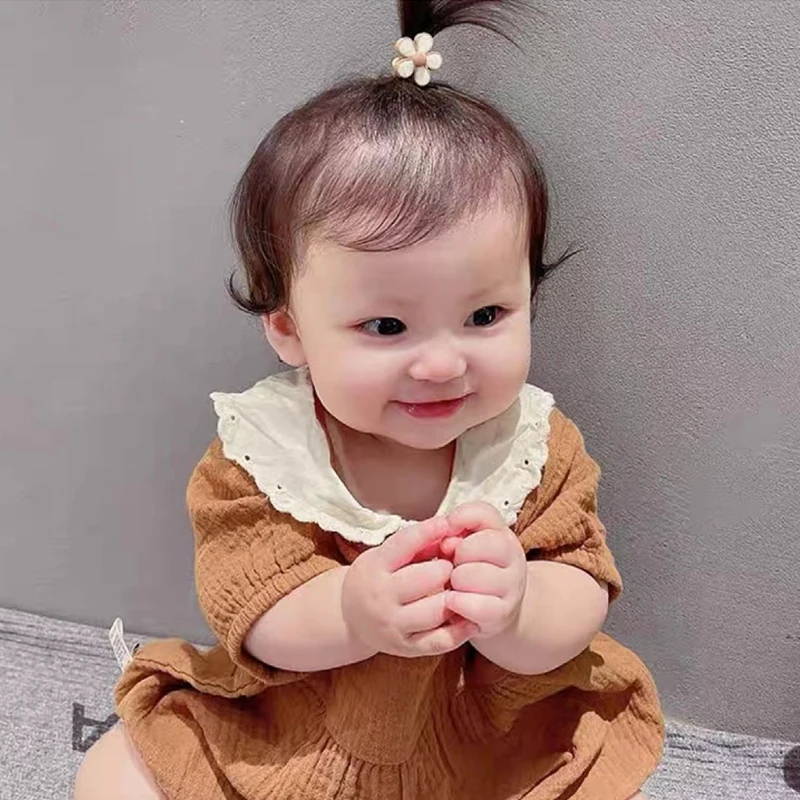 20 Teile/los Nette Cartoon Bär Kaninchen Haarband Mädchen Elastische Gummiband Headwear Blume Bogen Baby Kinder Haar Zubehör Ornamente