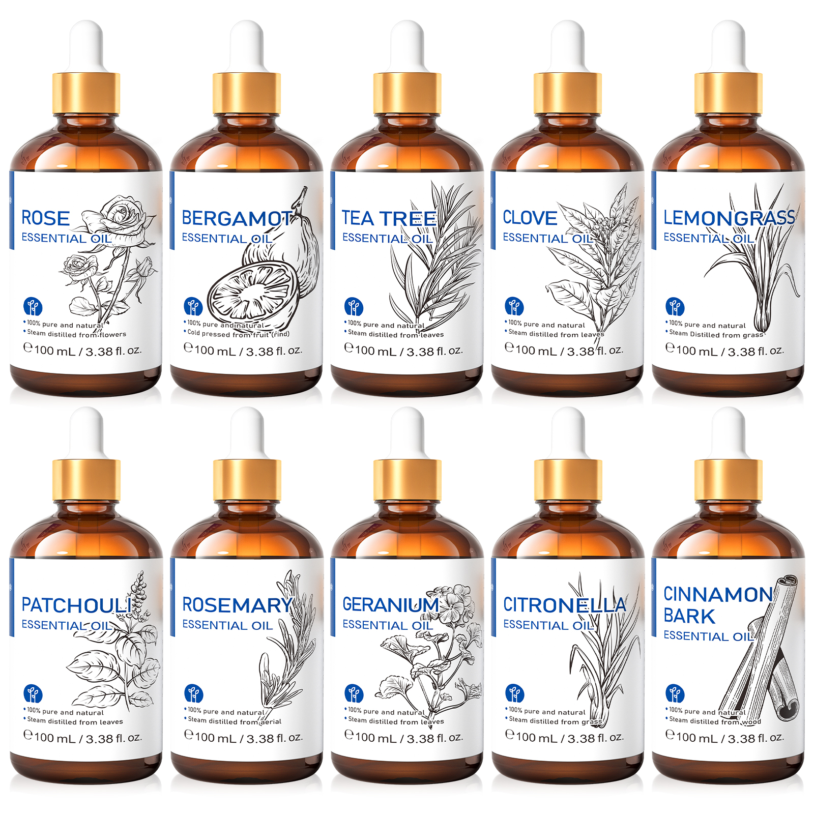 HIQILI 100% эфирное масло чайного дерева 100 мл для ароматерапевтического массажа DIY красота кожа релаксация волос лаванда имбирь сандал ​ ​