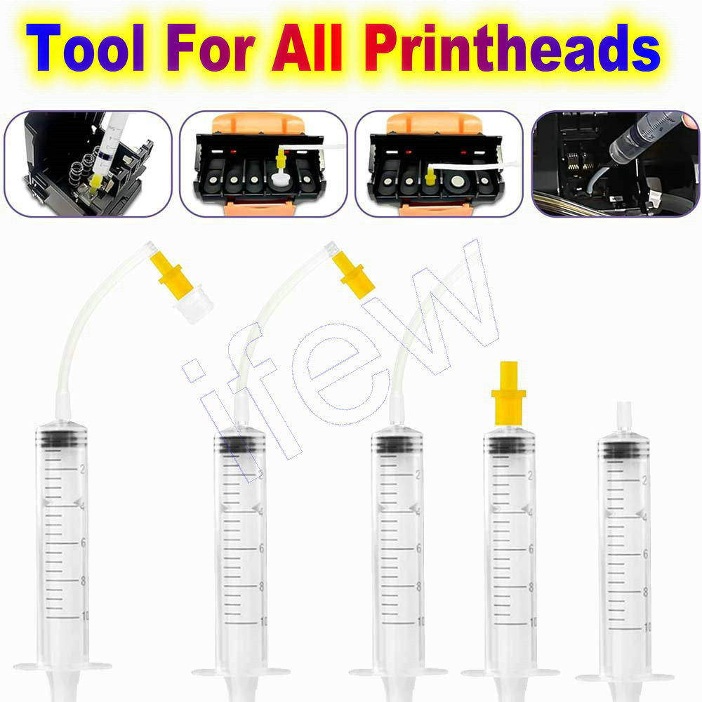 Kit de limpeza de cabeça de impressora jato de tinta 100ml, compatível com epson hp brother canon bico e limpador de cabeça de impressão para limpeza de cabeça de impressoras