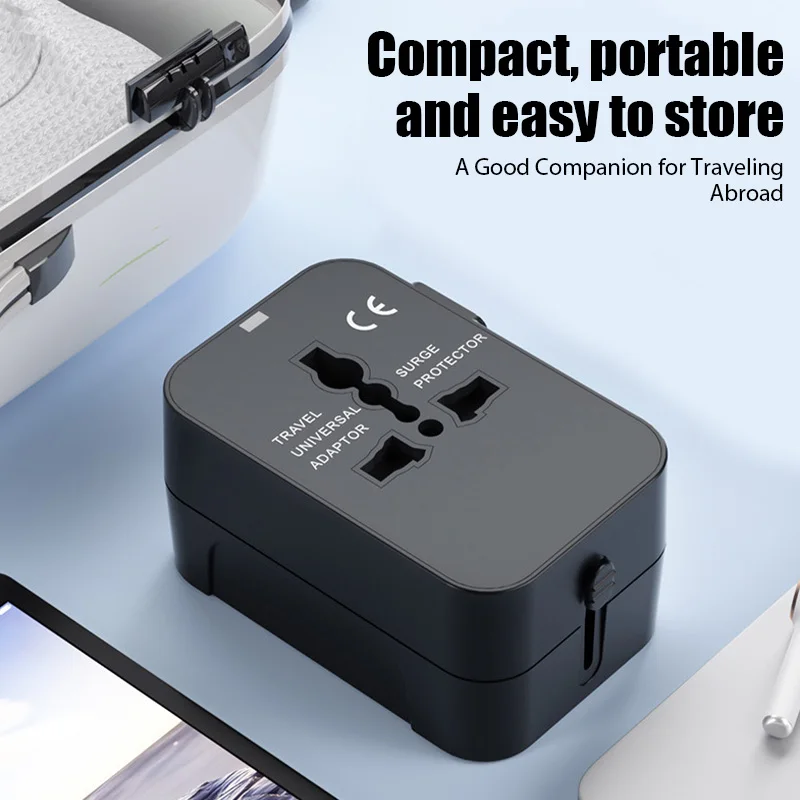 Adaptador de viagem universal ue reino unido eua au ac carregador de energia adaptador conversor tomada conector adaptador com porta usb dupla