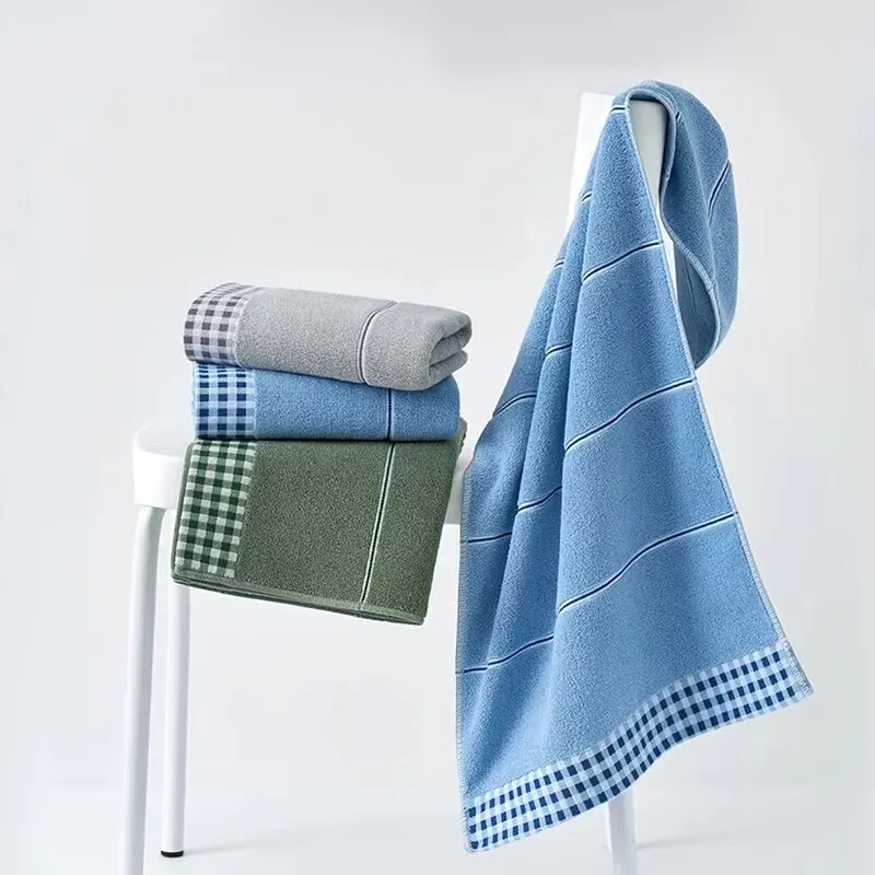 Toalha De Rosto De Algodão Espessado, Absorção Forte, Sem Cabelo Fora, Macio e Confortável, Toalha De Banheiro