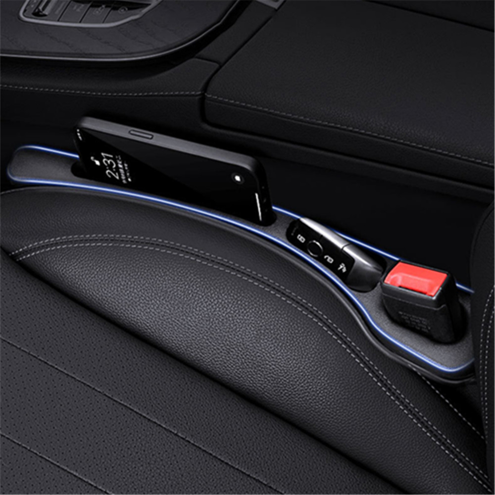 2Pcs Car Seat Gap Filler Seat Crevice Storage Box Bag Between Seats Console Organizer Decoration Interior Auto Accessories
