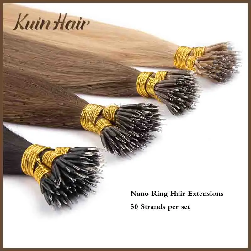 Nano anel micro grânulo loop extensão do cabelo humano 100% real remy cabelo natural máquina feita cápsulas de queratina reta microring cabelo
