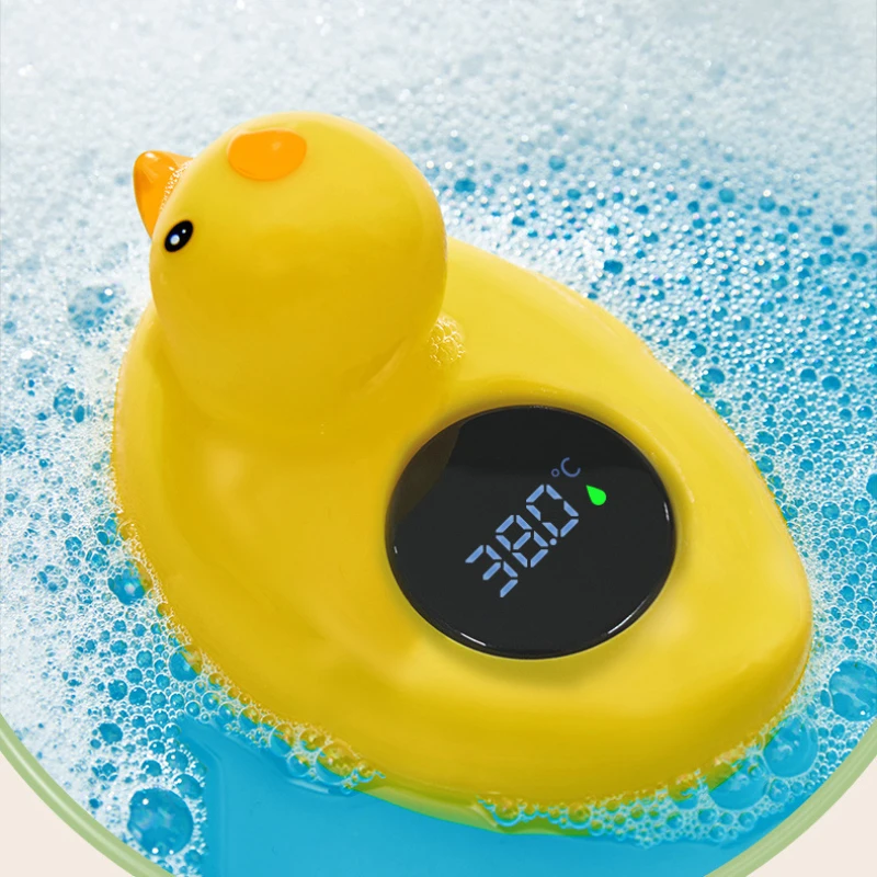 Pequeno pato amarelo termômetro banheira do bebê chuveiro termômetro de água do bebê sensor temperatura seguro flutuante à prova dwaterproof água bebê