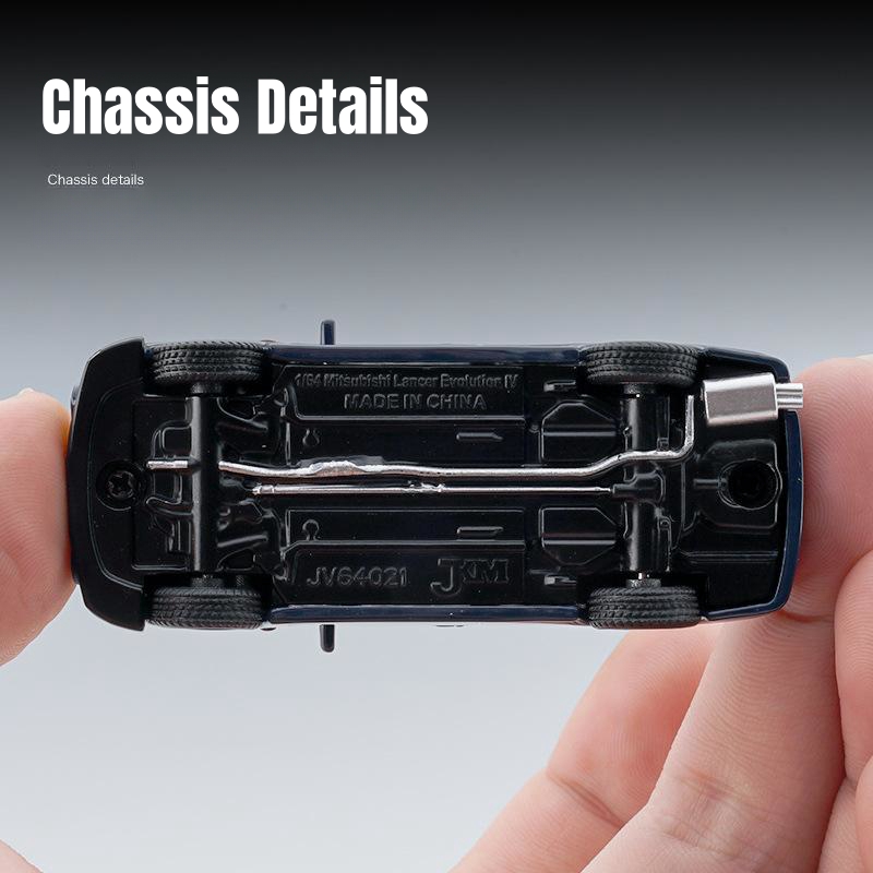 1/64 Mitsubishi Lancer Evolution EVO Toy Car Miniature 1:64 JKM Racing Model Free Wheel Diecast Alloy Collection Gift for Boy
