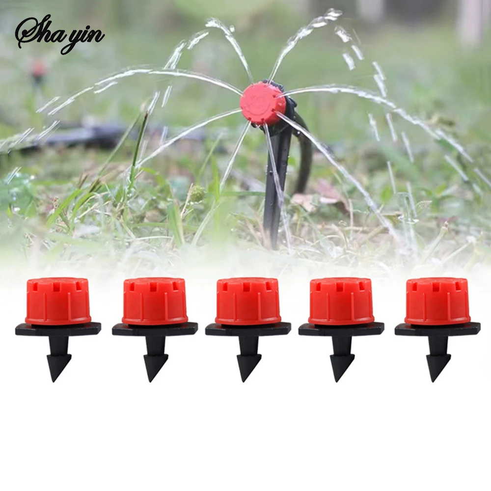 50/100pcs ปรับชลประทาน Garden 1/4 ''Emitter Dripper Micro หยดชลประทาน Sprinklers สําหรับระบบรดน้ํา