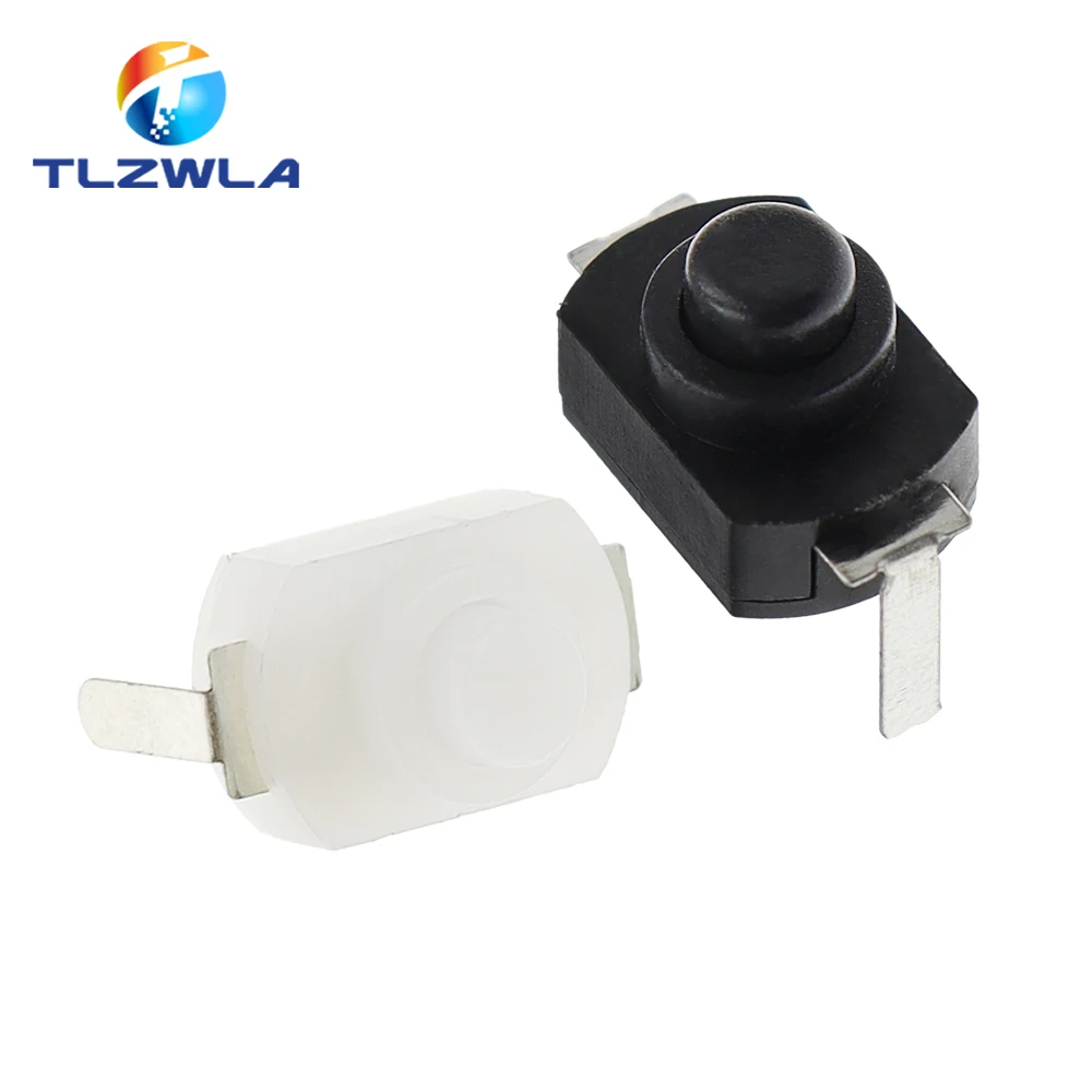 10 Chiếc 12*8MM DC 30V 1A Vào Tắt Mini Nút Ấn Công Tắc Điện Cho Đèn Pin 1208YD tự Khóa
