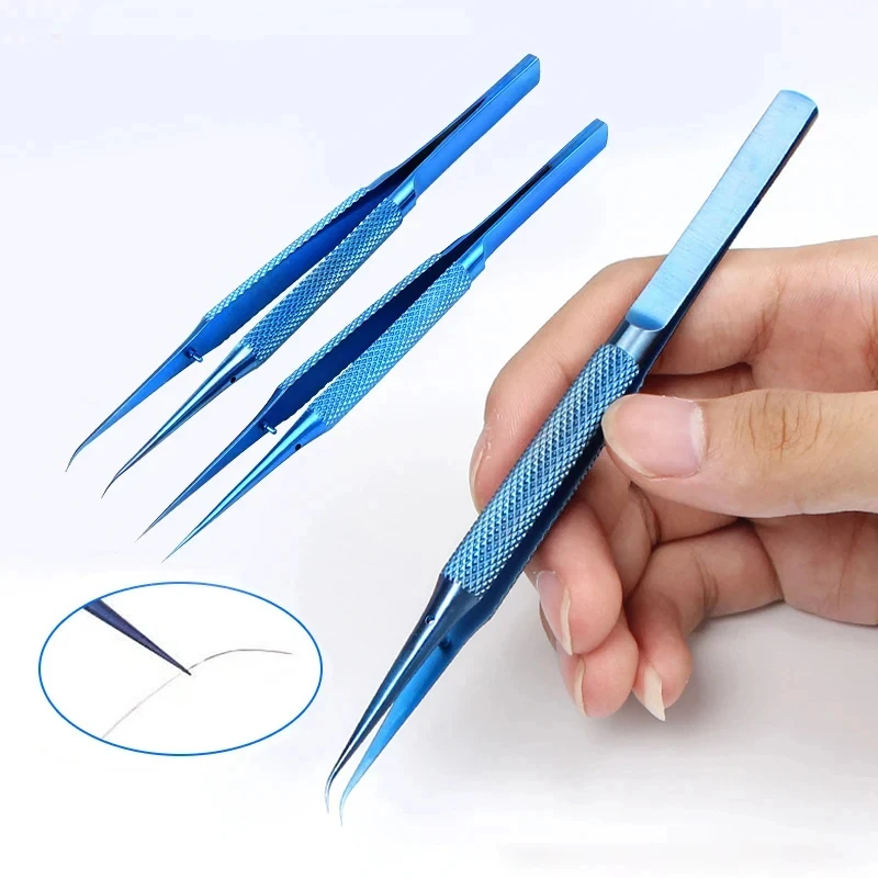 Precision Titanium Alloy แหนบซ่อมมืออาชีพลายนิ้วมือ Fly Line โทรศัพท์เมนบอร์ด Antimagnetic Electronics Forceps