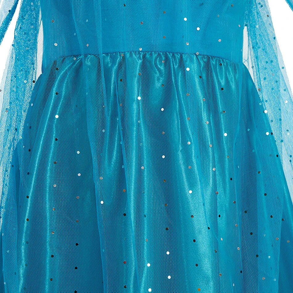 Halloween elsa vestido para meninas crianças festa princesa traje crianças disfarce com manto longo menina neve rainha carnaval roupas