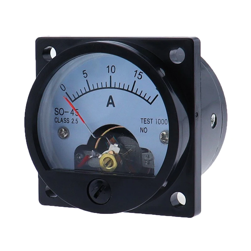 SO-45 DC amperímetro medidor de puntero analógico DC1A2A3A5A10A15A20A30A probador de corriente de prueba eléctrica