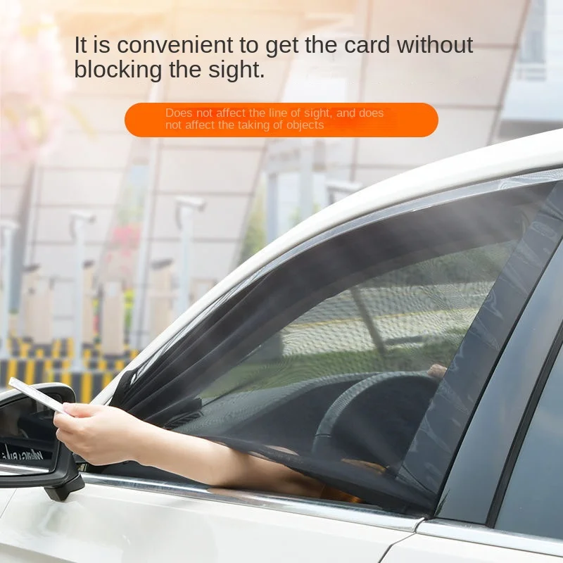 2 stuks auto achterzijruit zonnescherm UV-bescherming schild mesh voorkomen muggen zonneschijn privacybescherming opvouwbaar gordijn