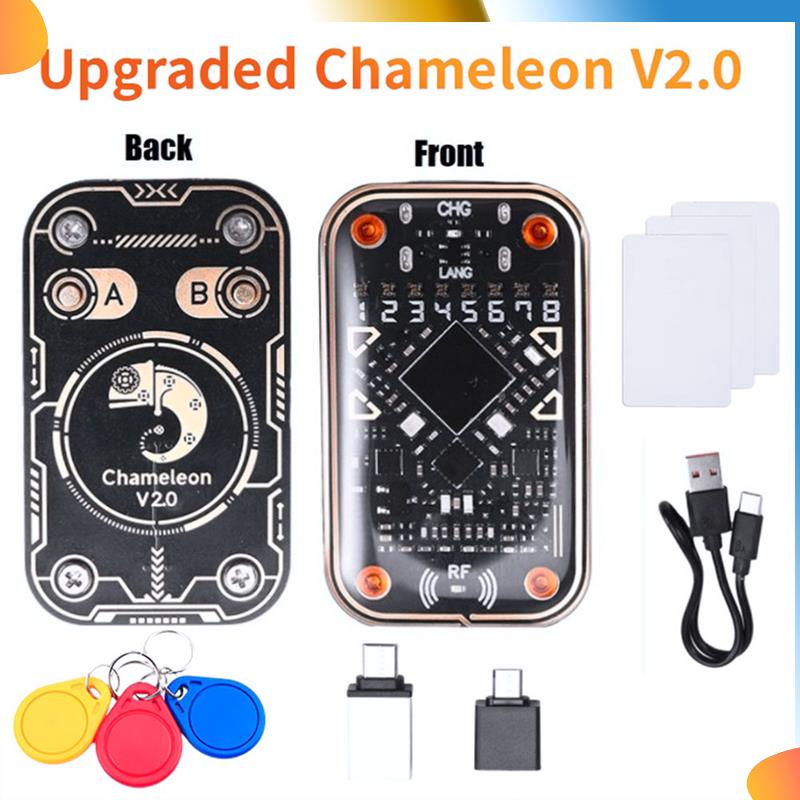 B48A Chameleon Ultra V2.0 RFID смарт-чип-эмулятор 125 кГц 13,56 МГц декодирование карт NFC Дубликатор + 3Xuid брелок/картаCUID