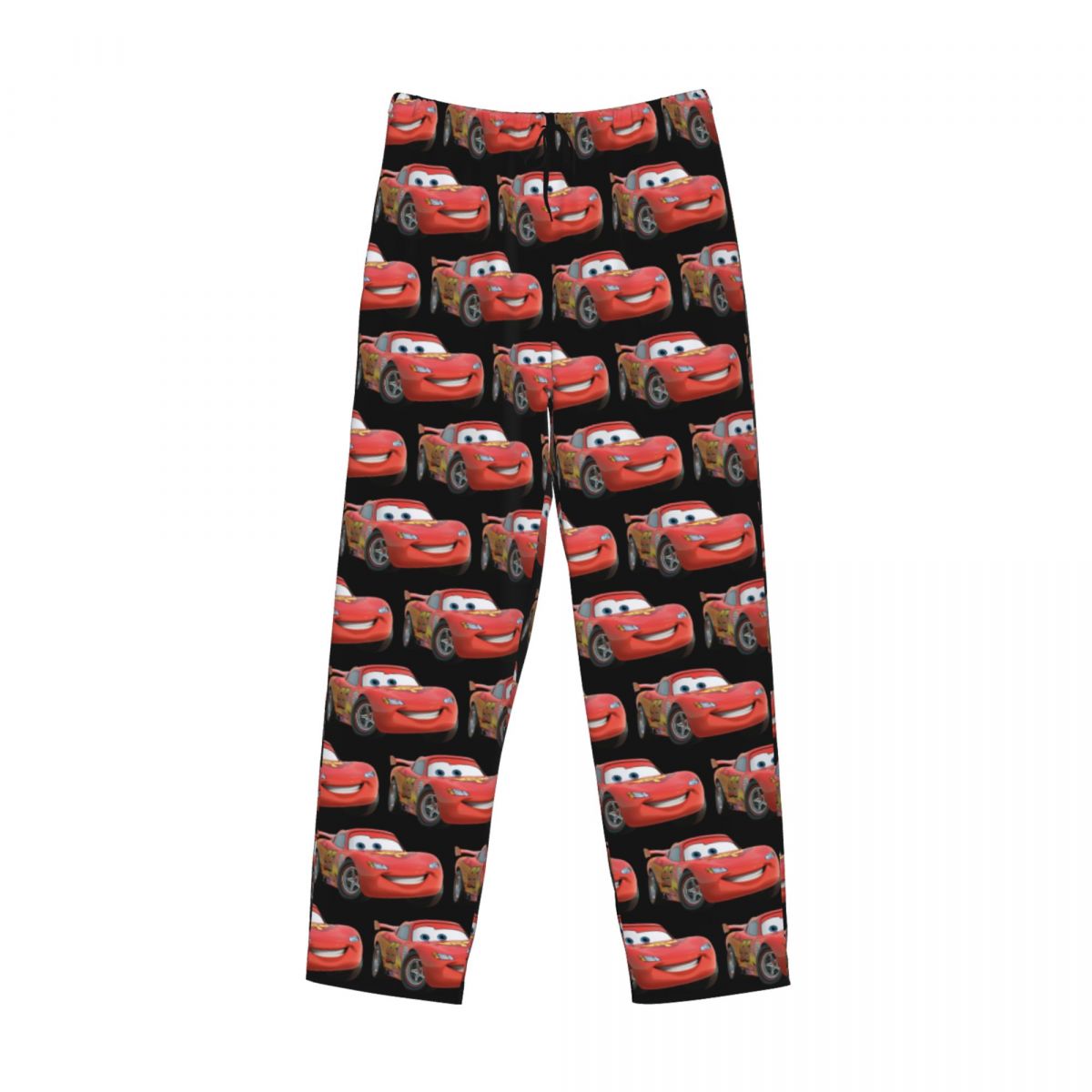 Pantalones de pijama rojos personalizados con dibujos de Lightning Mcqueen, ropa de dormir para hombres, cintura elástica, pantalones de salón para dormir con bolsillos