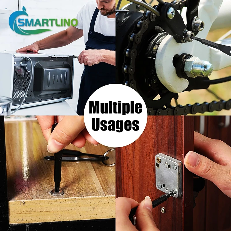 Mini แบบพกพาพวงกุญแจป้องกันตนเองกลางแจ้ง Multifunctional เครื่องมือการอยู่รอดไขควงส่วนบุคคล Defense Key แหวนเงินสีดำ