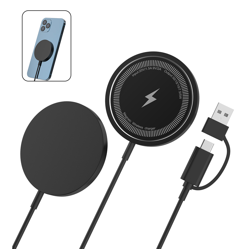 Magnetyczna bezprzewodowa ładowarka Stojak do szybkiego ładowania iPhone 16 15 14 13 12Pro Max Airpods PD USB A Stacja dokująca do ładowarek do telefonów