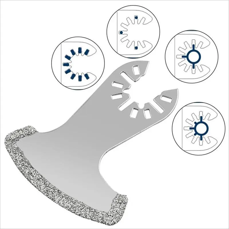 Hojas de sierra oscilantes de diamante, multiherramienta para rellenos de lijado rugoso, accesorios eléctricos de cerámica para azulejos, multiherramienta, 1 ud.
