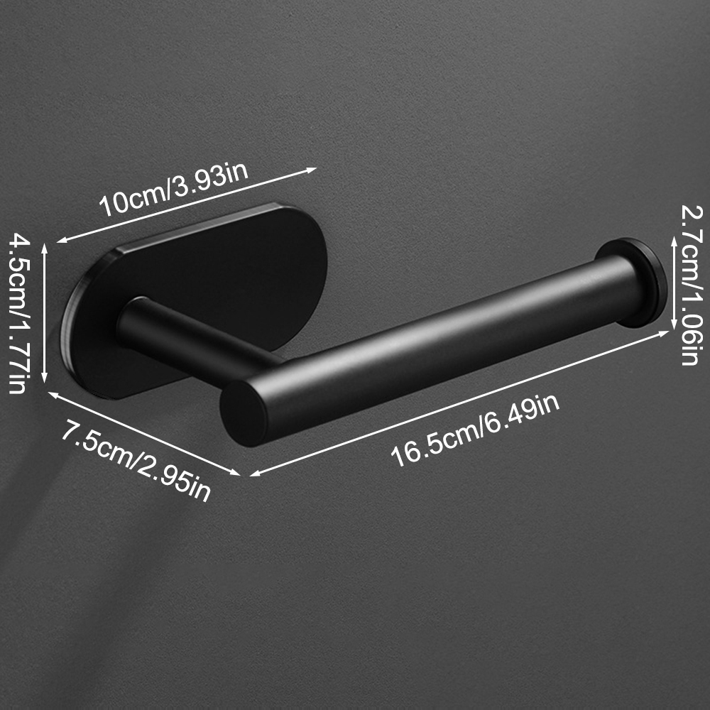 1PC Stainless Steel Roll Paper Holder Kitchen Plastic Wrap Wall Mount No Punch Hat Hanger Toilet Paper Holder Storage Hook