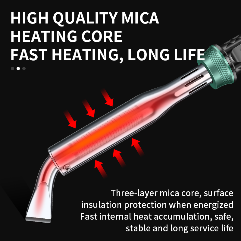 Luxianzi ferro de solda elétrico de alta potência 220v calor externo temperatura ajustável caneta ferramenta reparo com luz indicadora