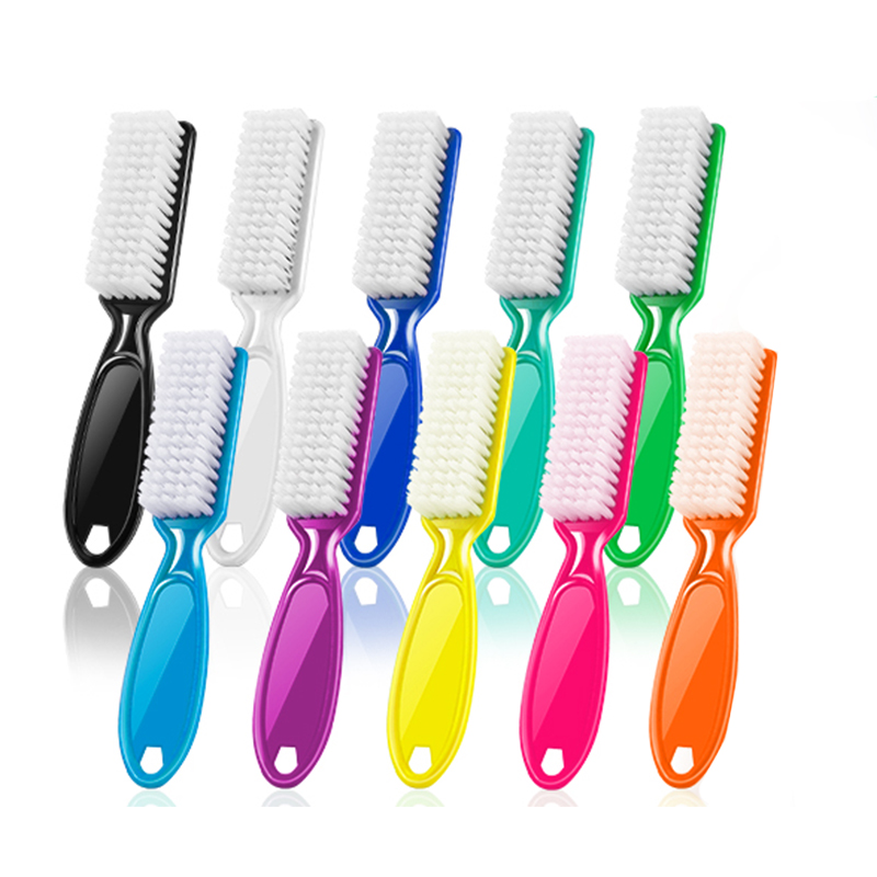トップクリーニングネイルブラシネイルアートプラスチックソフト除去ダストフィンガーケア UV ジェルマニキュアペディキュアツール化粧ブラシスクラブ