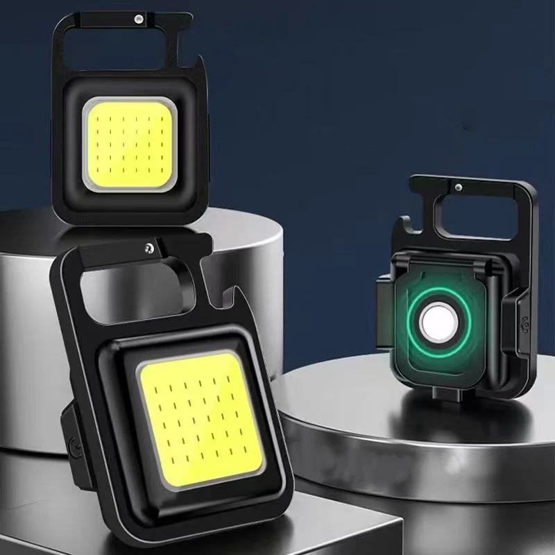 Portachiavi Luce Lampada da tasca da campeggio di emergenza esterna Mini torcia a LED Campeggio Escursionismo Luce Apribottiglie di birra piccolo ornamento