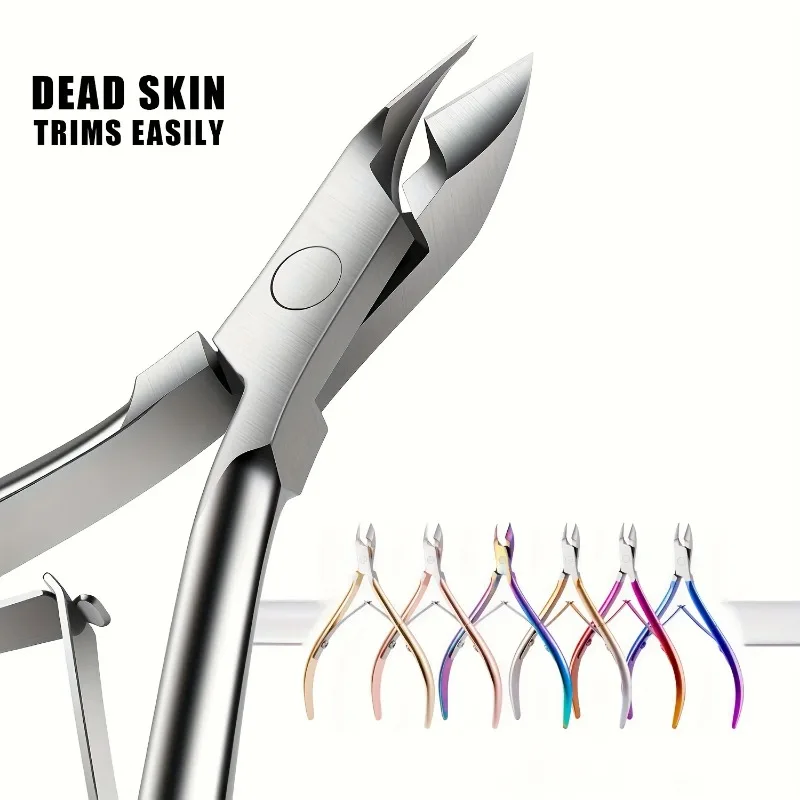 1 peça de pinça de cutícula, aparador de cutícula de aço inoxidável premium para manicure e pedicure em casa/spa/salão