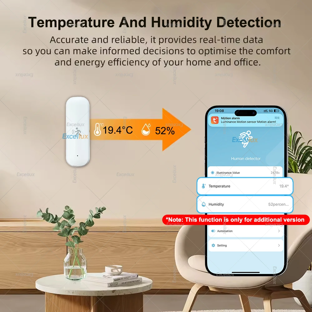 Радар Tuya Zigbee 10G MmWave, датчик движения человека с датчиком температуры и влажности подсветки, работает со шлюзом, домашний помощник