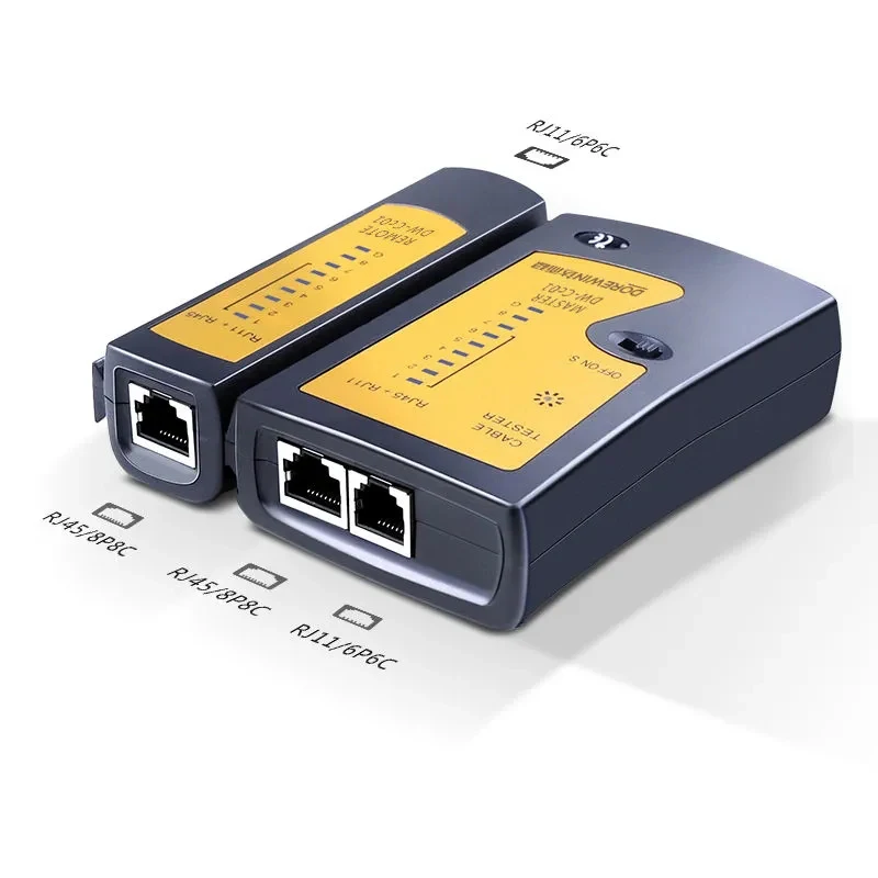 Probador de Cable de red LAN, probador de continuidad para conexiones de par trenzado RJ45 RJ11 RJ12, herramienta de prueba de Cable LAN CAT5/CAT6/CAT7 UTP