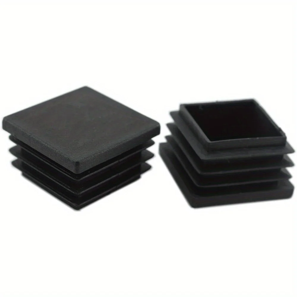 Tappo in plastica con tappo terminale per tubo quadrato da 50 mm, tappo nero con tappo quadrato Tavoli e sedie per mobili Tappo in plastica con coperchio per tubo quadrato in acciaio