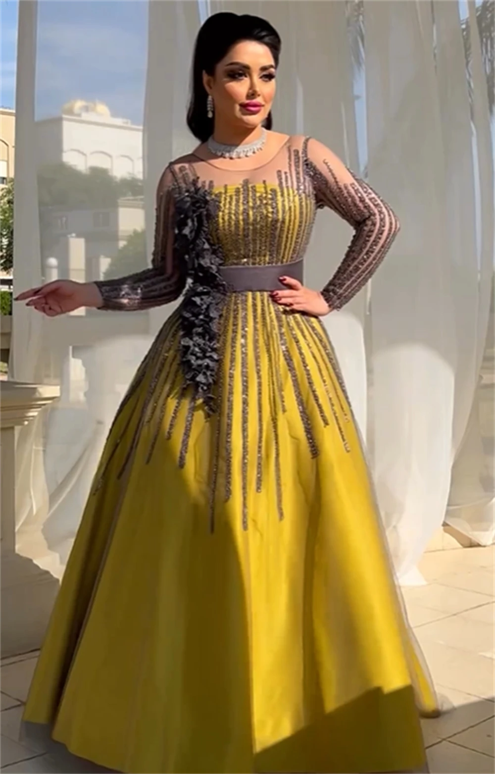 Customized s Beading Applique Wedding Party Ball Gown O-Neck Bespoke Occasion  Long Dresses