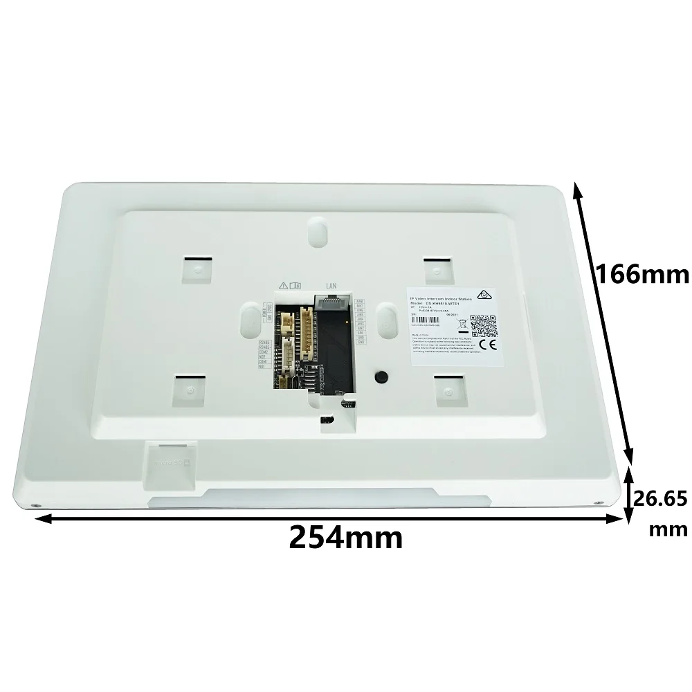 HIKVISION internationale versie 10 inch DS-KH9510-WTE1(B) binnenmonitor, 802.3af POE, app Hik-connect, WiFi, video-intercom