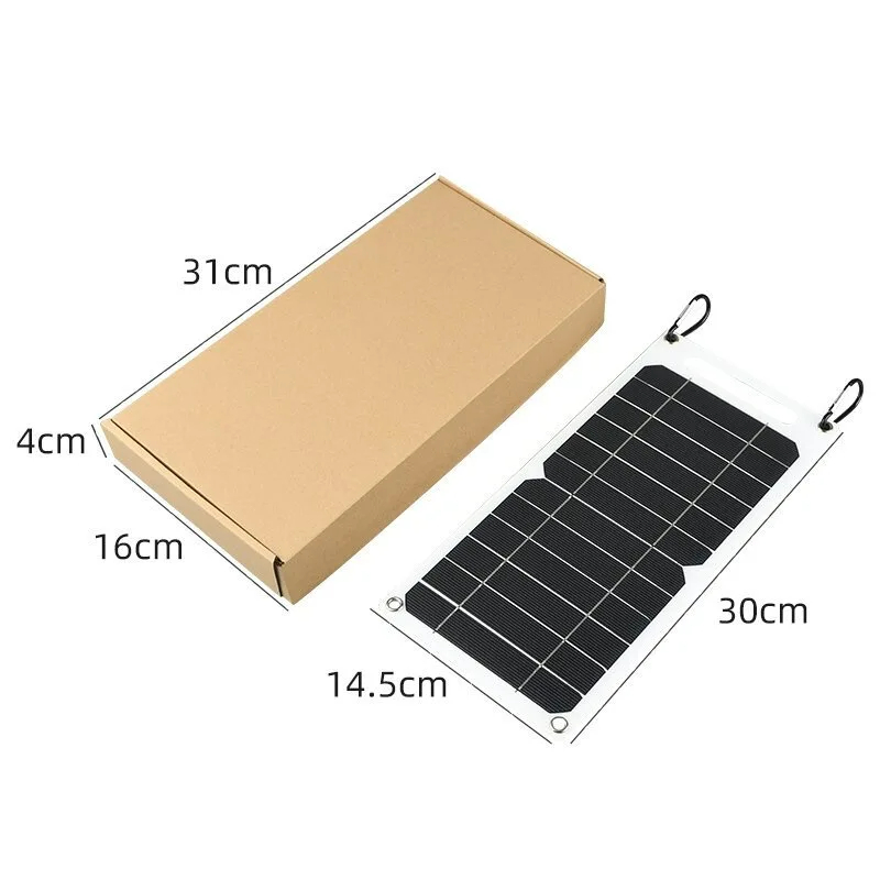 Solar Panel 5V  USB Type-C Charge Portable Flexible Kit  Lightweigh Mini System For  Phones Car Camping Hiking Power Banks IP65