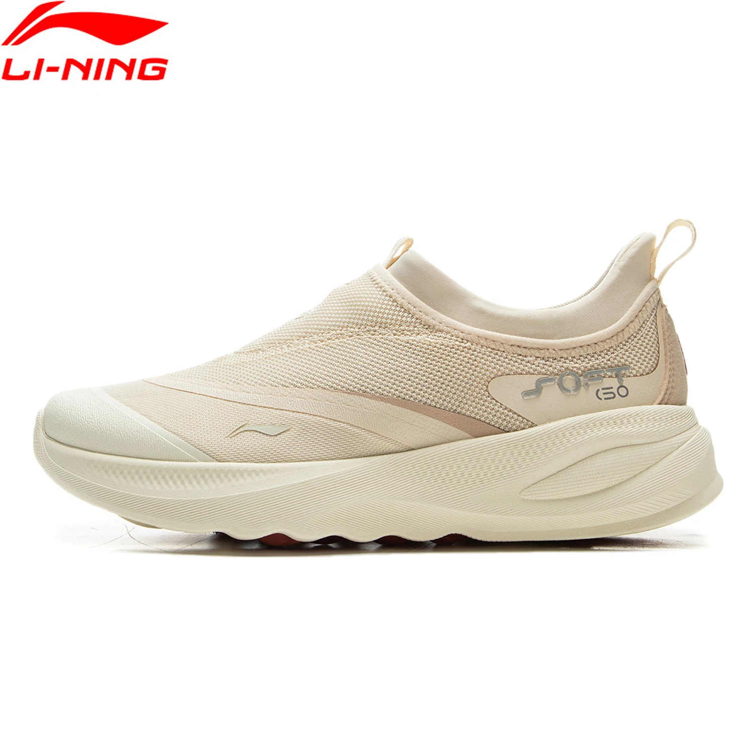 Li-ning feminino macio go 2 deslizamento-em sapatos de caminhada casuais comfoam forro flexível respirável tênis esportivos confortáveis aglv006