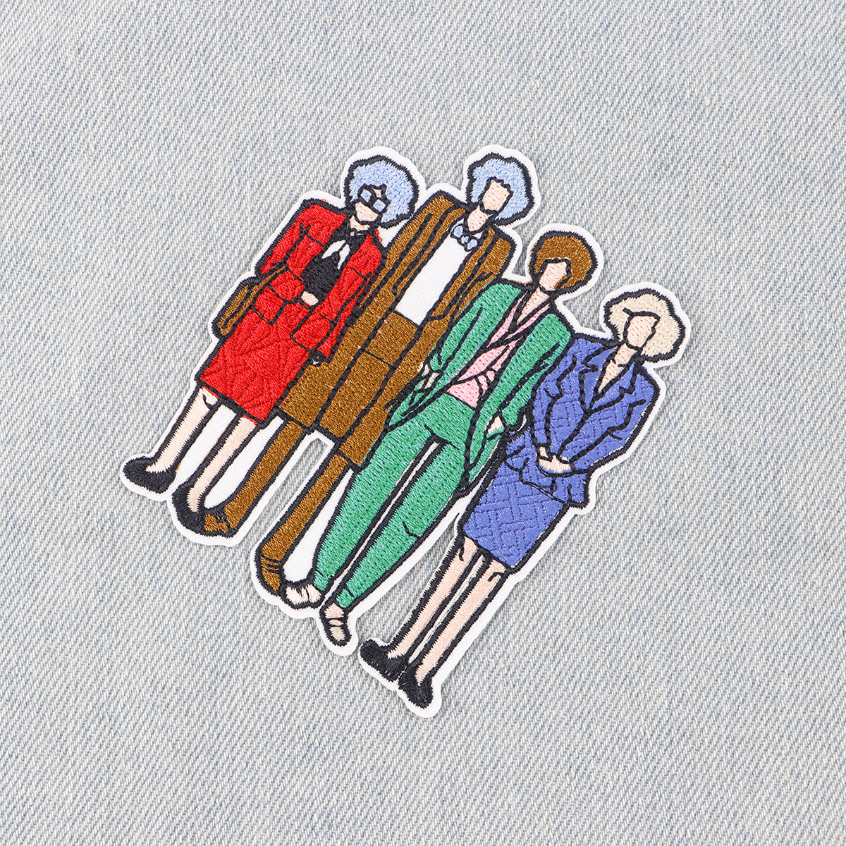 Parche de chica dorada, parches bordados para pegatinas de ropa, parche de dibujos animados a rayas, parches para planchar en decoraciones de ropa