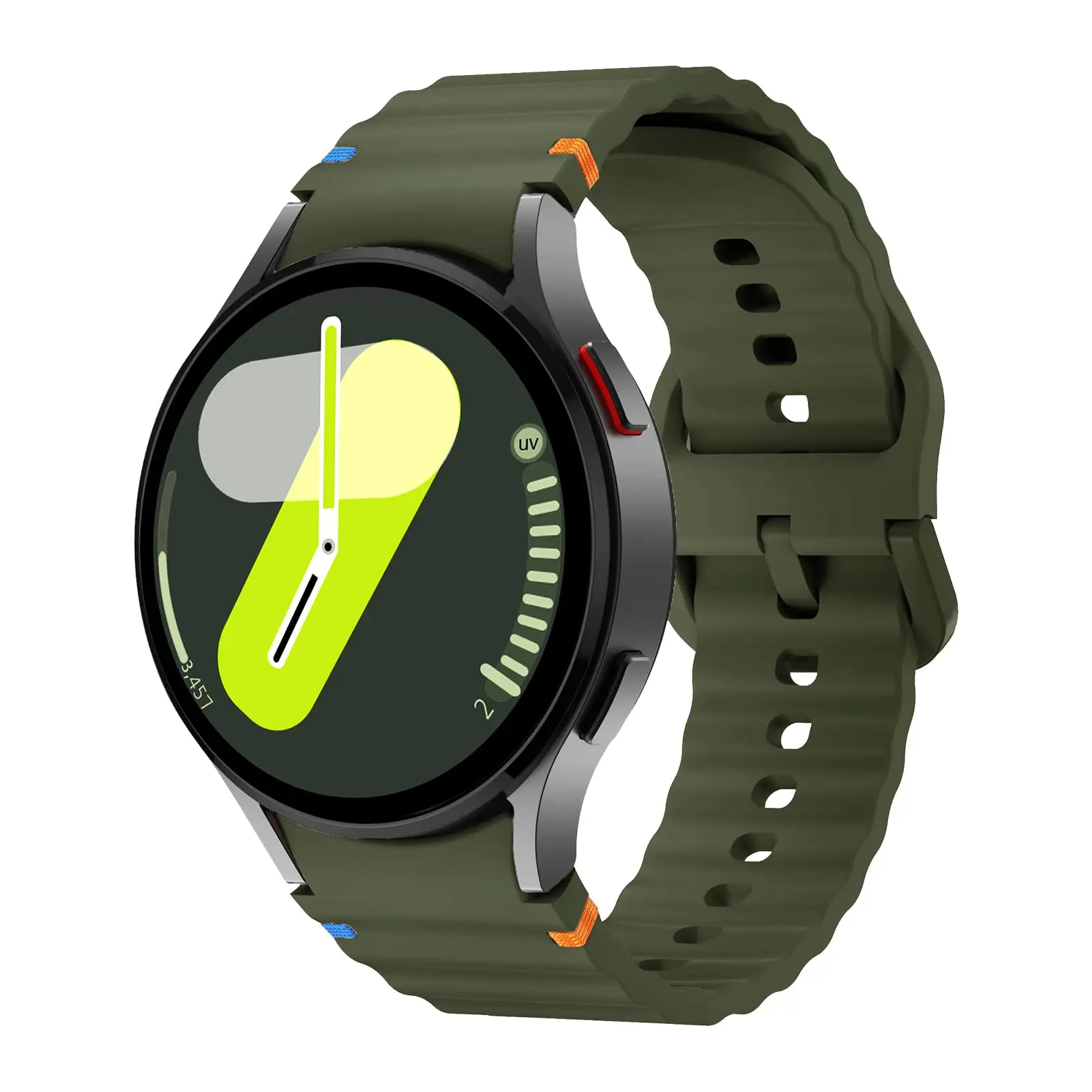 ไม่มีช่องว่างสายนาฬิกาซิลิโคนสําหรับ Samsung Galaxy Watch 7 6 5 4 40 มม.44 มม.42 มม.44 มม., galaxy นาฬิกา FE/6 4 คลาสสิก 43 47 42 46 มม.