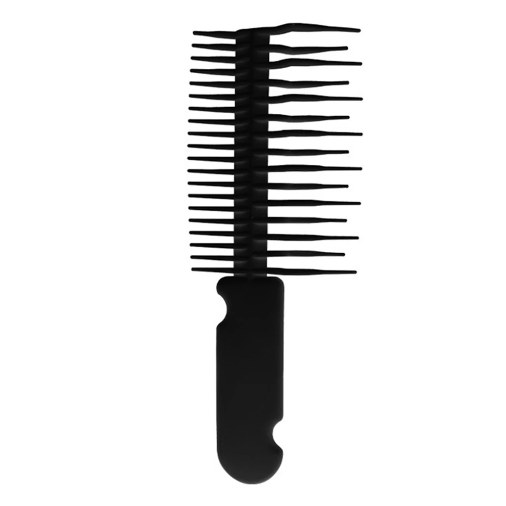 Herramienta de peinado A71P, cepillo húmedo anudado de dientes anchos, cepillo de pelo grande negro, peine para desenredar sin dañar el salón