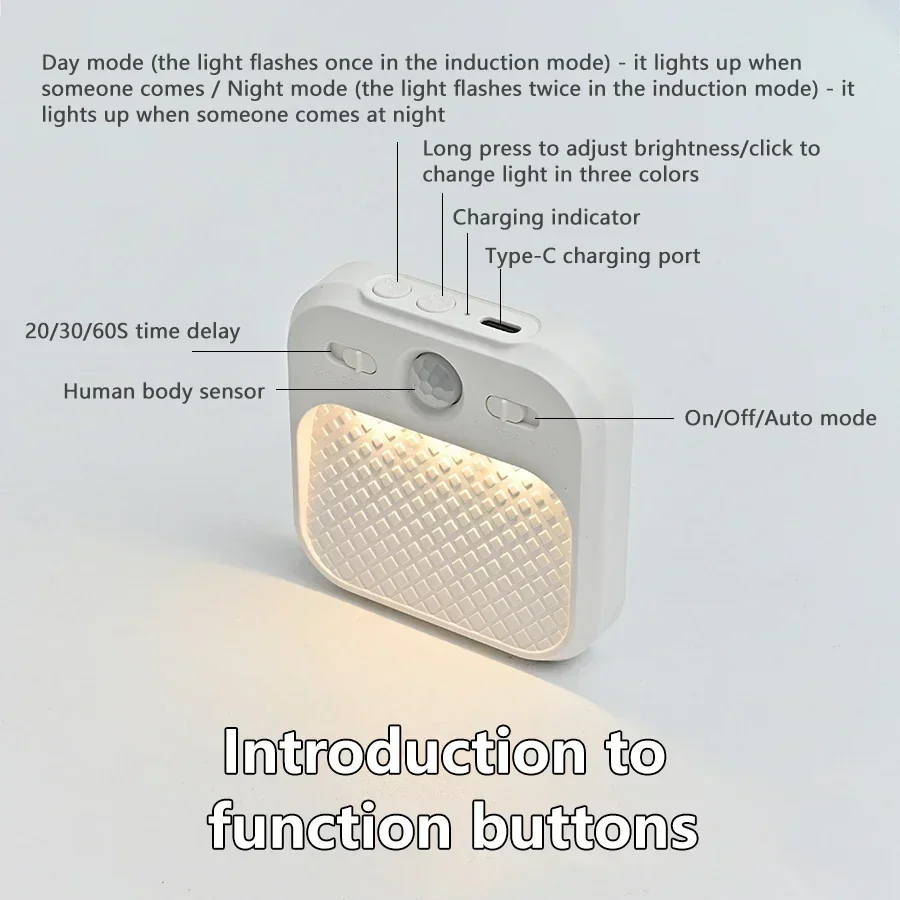1-4 Pack Motion Sensor LED Night Light แบบชาร์จไฟได้ Stick-on แม่เหล็กโคมไฟกลางคืนสําหรับห้องนอนบันไดตู้ห้องโถงไฟห้องครัว