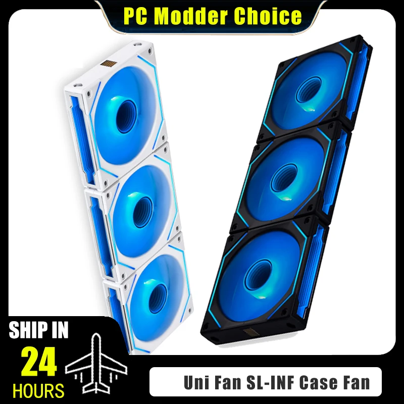 Lian Li Uni Fan SL-INF 120 Infinity Mirror Case Kühlerlüfter Kabellos Gen.3th 12 cm Wasserkühler Vorwärts-/Rückwärtsflügel