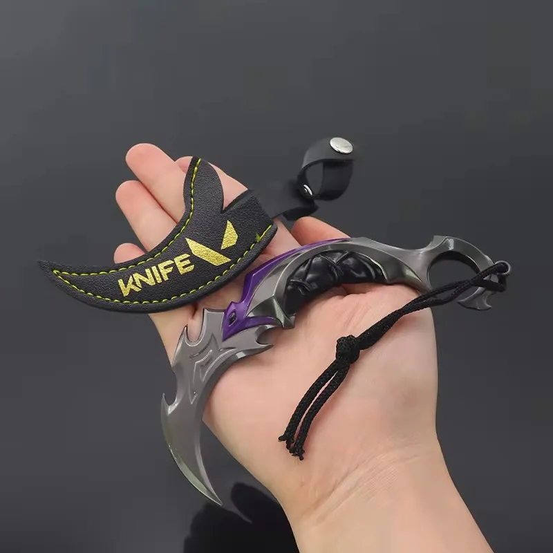15cm valorant armaelee reaver karambit faca de metal jogo periférico katana samurai espada lâmina sem cortes ornamentos presente meninos brinquedo