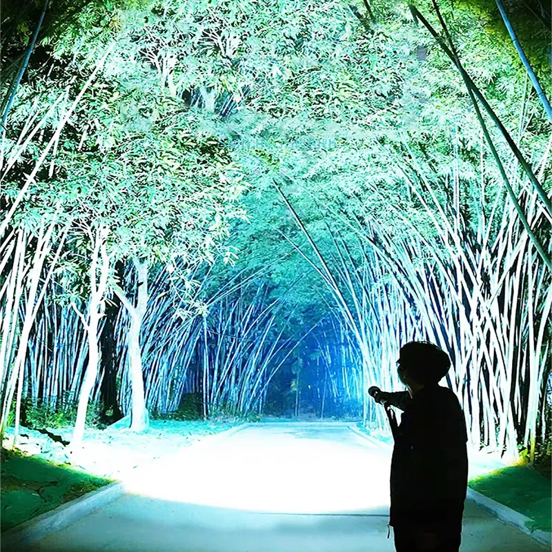 2024 linterna más potente linterna Led recargable superbrillante 6000000LM linternas tácticas de largo alcance Zoom Camping Lantren
