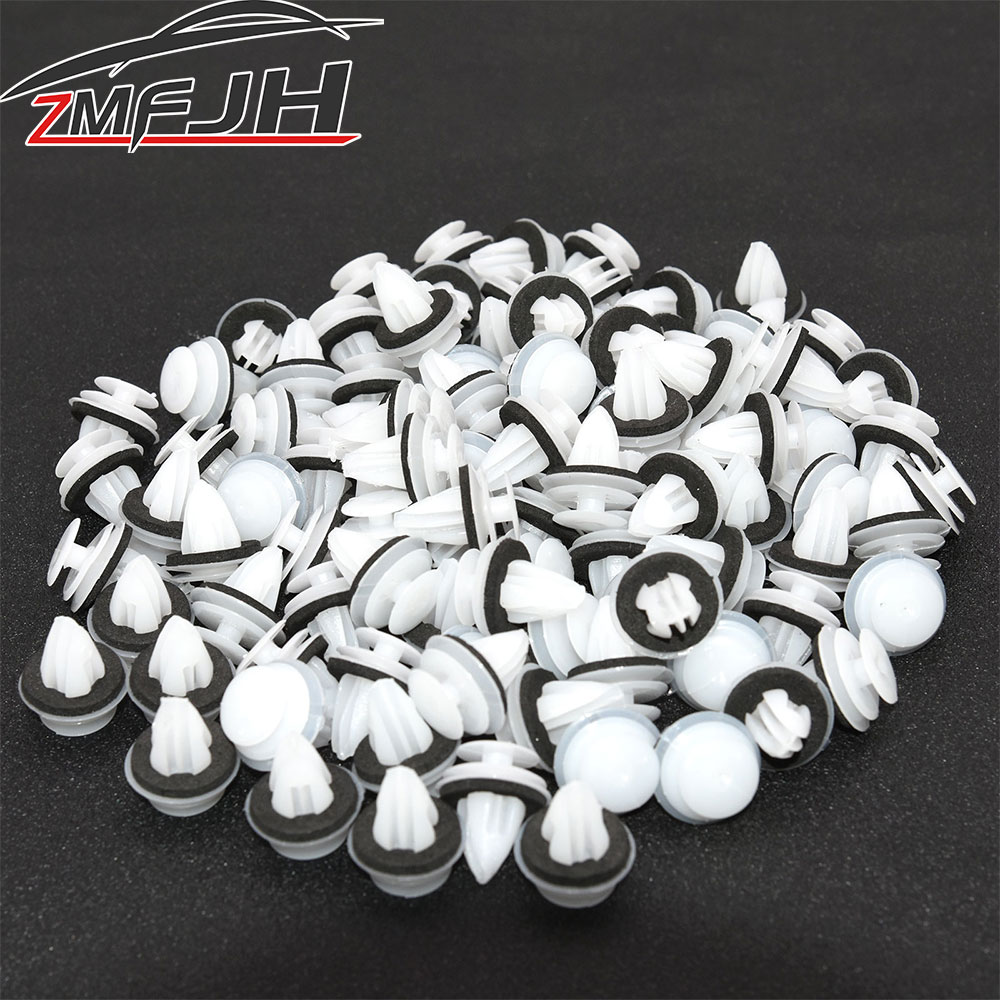 100PCS พลาสติกรถแผงประตู Fastener คลิป Fastener Rivet คลิปกันชน Retainer Universal สกรูคลิปรถอุปกรณ์เสริม