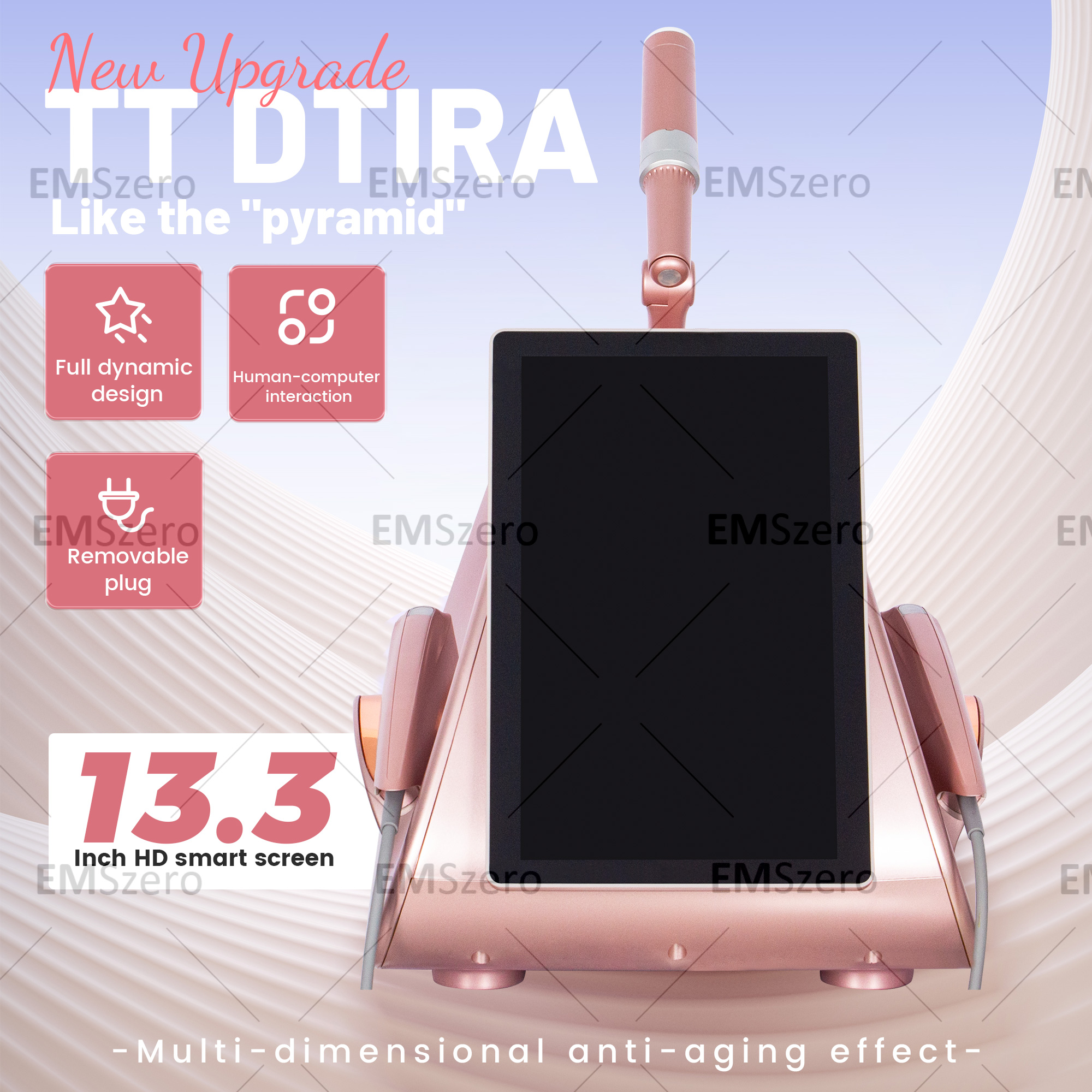 12D HIFU TT MPTSTL-Gerät mit 10 Patronen und 3 Griffen 12D HIFU TT MPTSTL-Gerät mit 10 Patronen und 3 Griffen