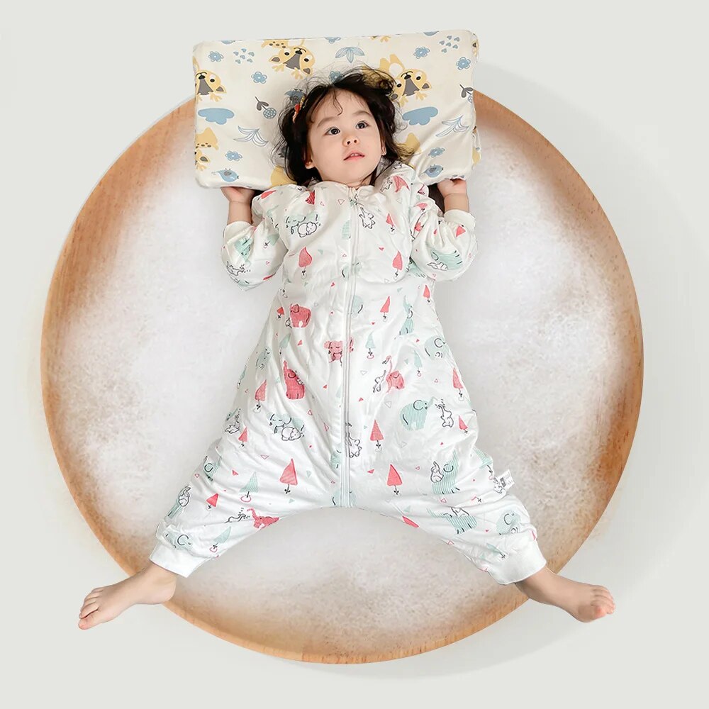 Saco de dormir do bebê bonito meninas inverno quente saco de dormir do bebê com pés 1-4years crianças cobertor de crescimento pijamas saco de dormir das crianças