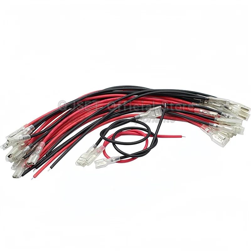 Conector terminal de crimpagem de cabo, 5 peças 2.8mm/4.8mm/6.3mm/plugues terminais de fio revestido, chicotees de conector único e duplo 6.3mm