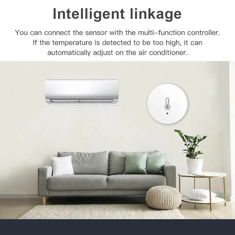 Mini capteur de température et d'humidité Tuya ZigBee, détecteur d'humidité intérieure, compatible avec Alexa Google Home, contrôle par application vocale, 1/2/ 3 pièces
