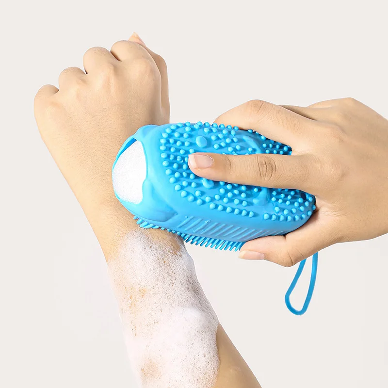 Seife Schäumende Silikon Bad Pinsel Körper Peeling Schwamm Blase Wäscher Dusche Zufällige Farben Haut Reinigung Bad Zubehör